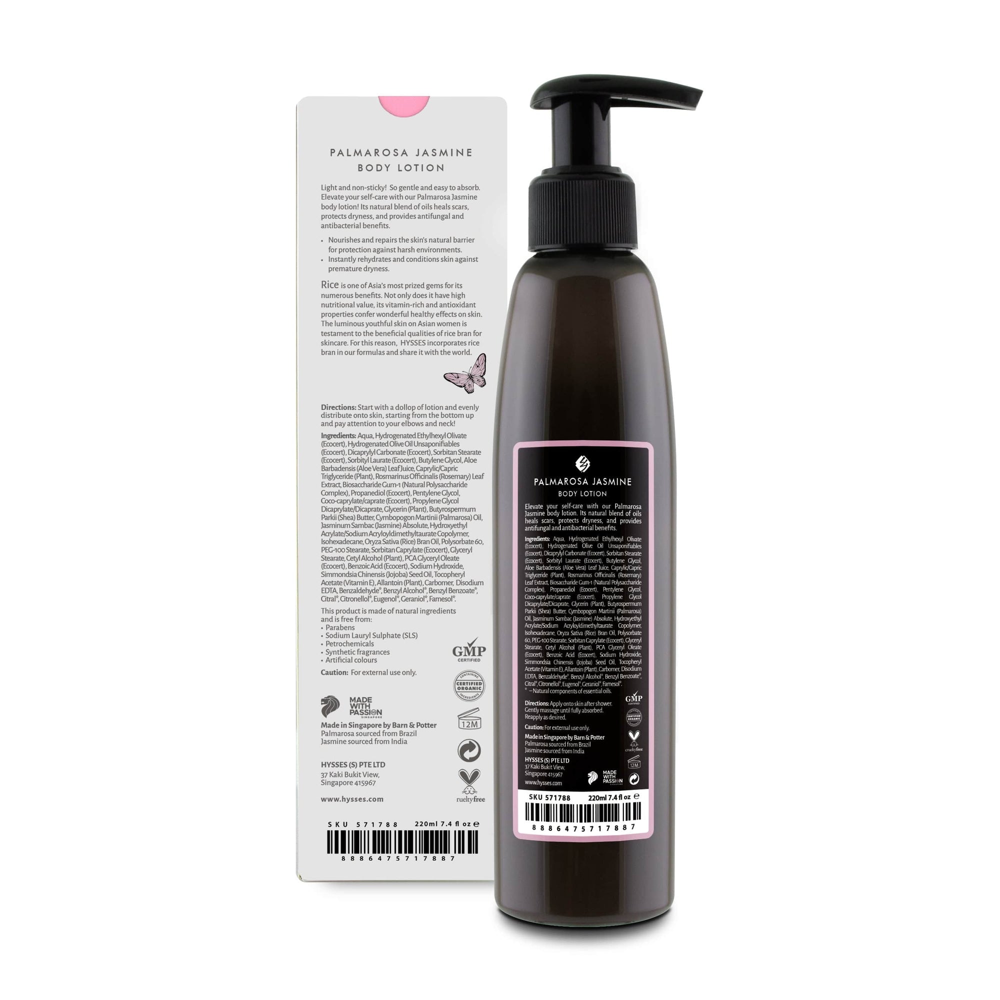 Hysses Body Care Body Lotion Palmarosa Jasmine