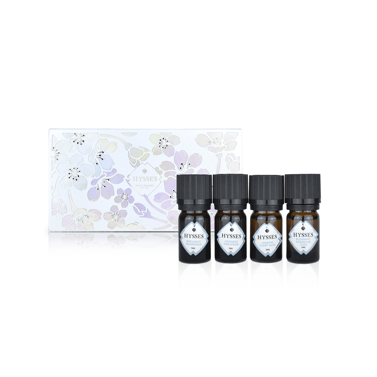 Hysses Body Care Gift Set Of 4 Essential Oils Set, 5ml - Soothing Aid (Bc), Stress Away (Lmj), Healthy Coat (Jc), Flea Away (Gry)