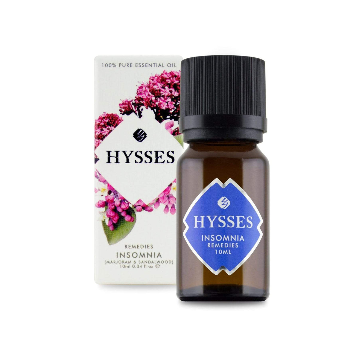Hysses Essential Oil 10ml Remedies, Insomnia (Marjoram & Sandalwood)