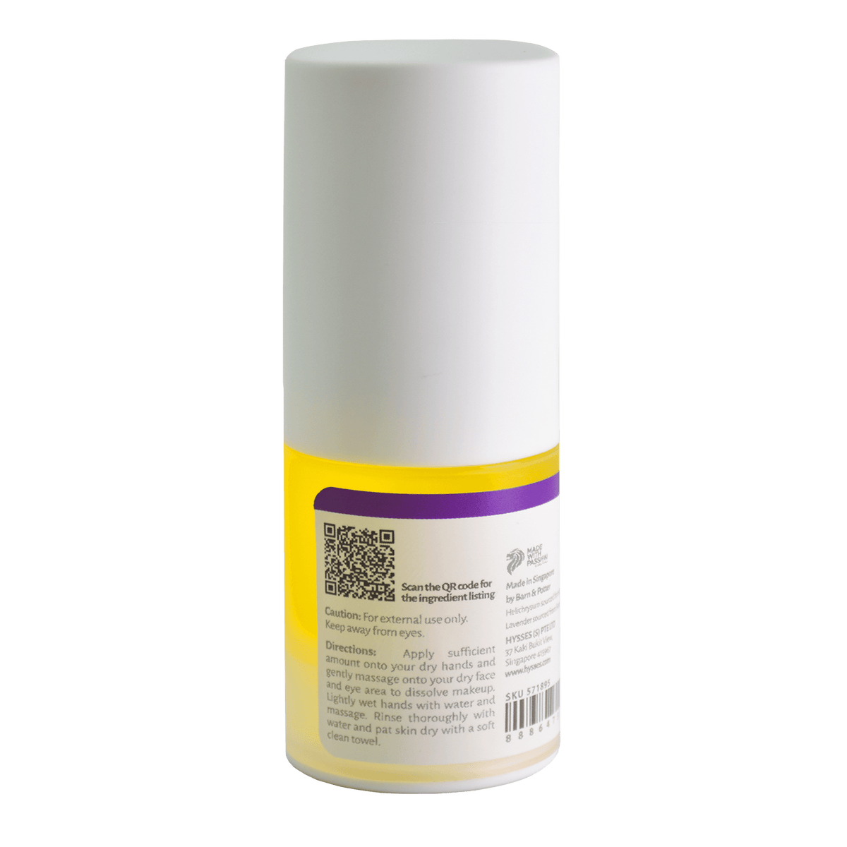 Hysses Face Care Facial Miniature, Facial Cleansing Oil Helichrysum Lavender