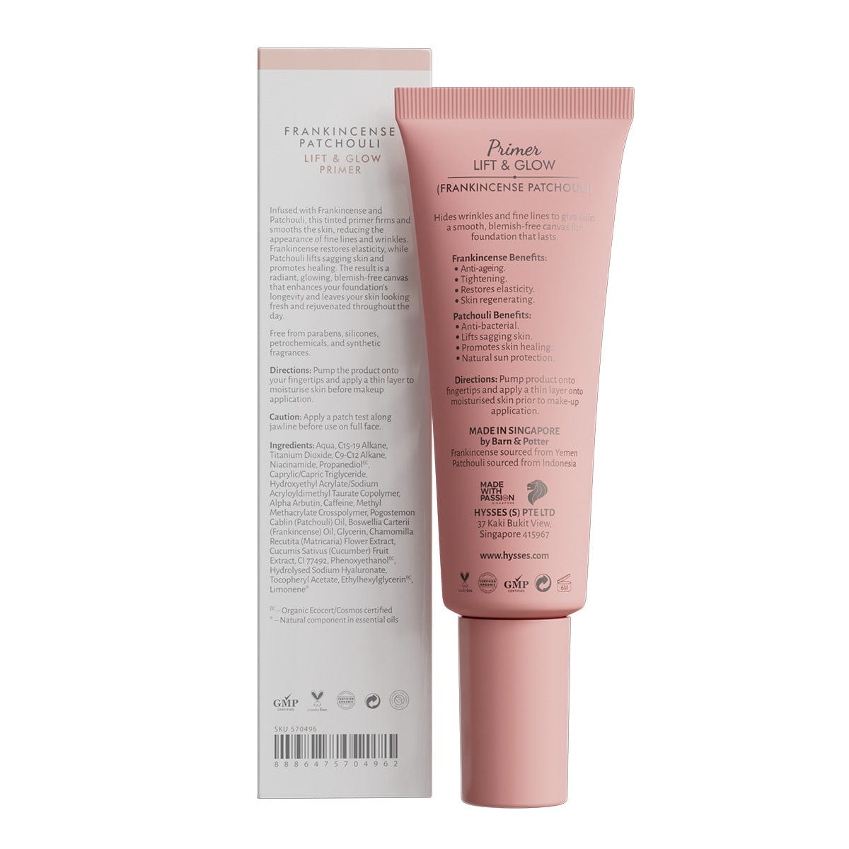 HYSSES Face Care Facial Primer Lift & Glow, Frankincense Patchouli