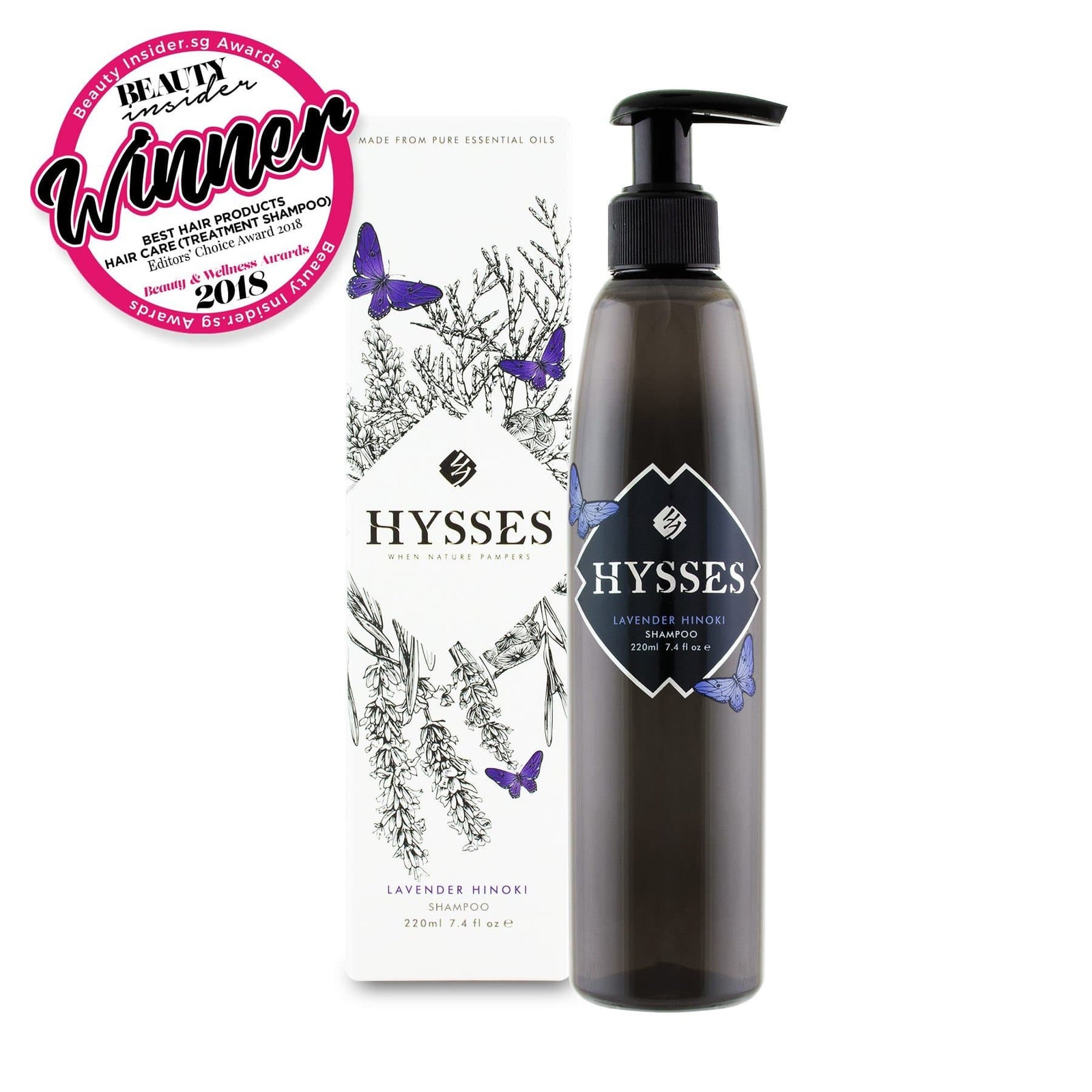 Hysses Hair Care 500ml Shampoo Lavender Hinoki, 500ml