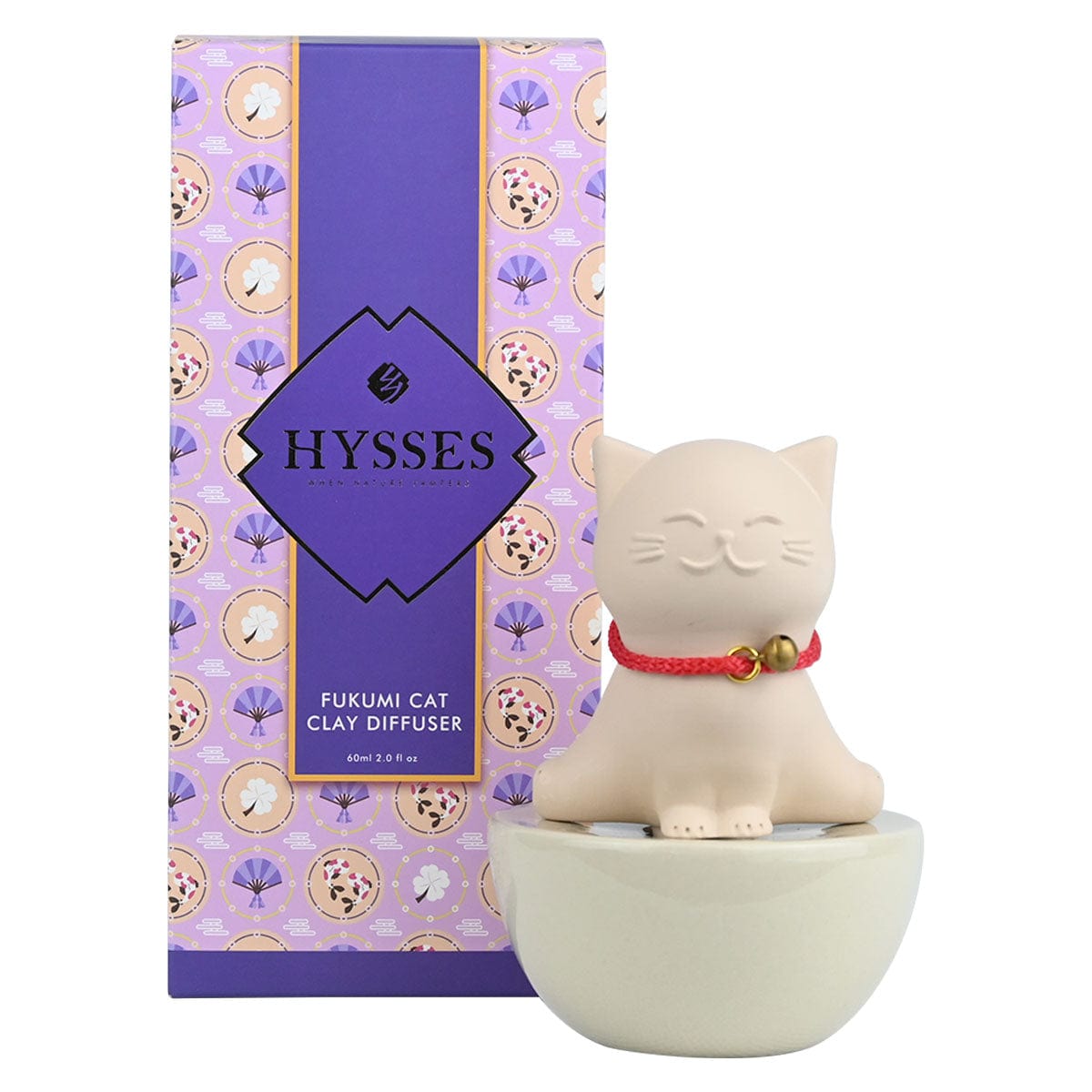 Hysses Malaysia Home Scents Clay Diffuser Fukumi Cat, 60ml