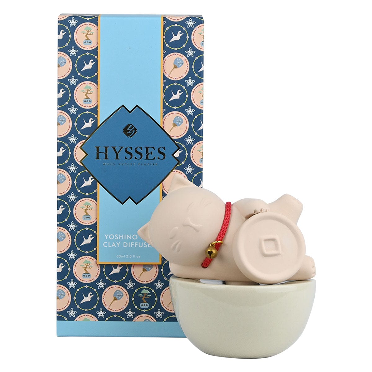 Hysses Malaysia Home Scents Clay Diffuser Yoshino Cat, 60ml