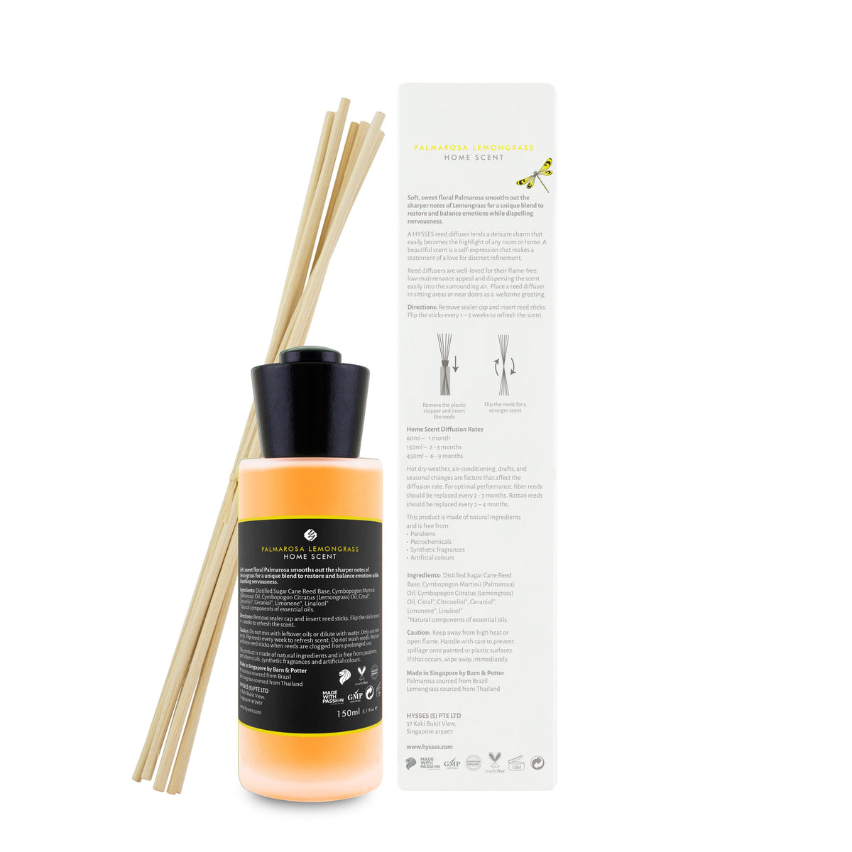 Hysses Home Scents Copy of Home Scent Reed Diffuser Lemon Geranium