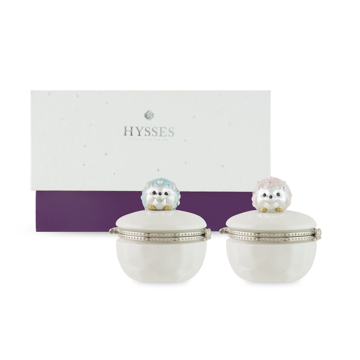 Hysses Home Scents Pink & Blue Hedgehog Couple Scenting Clay Trinket, Pink/Blue