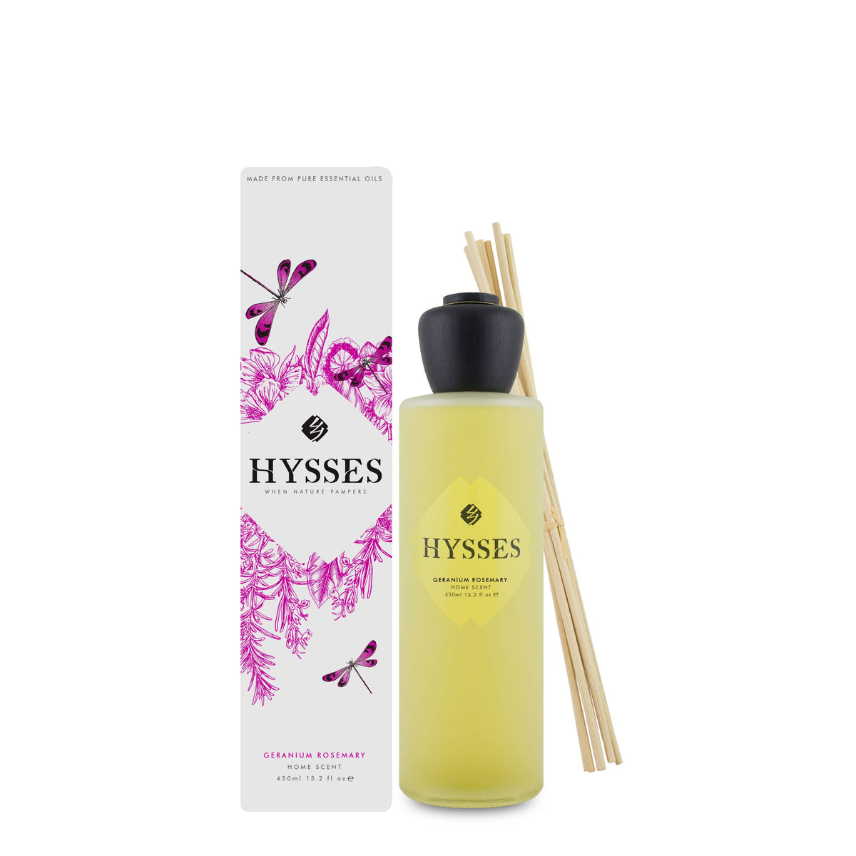 Hysses Home Scents Home Scent Reed Diffuser Geranium Rosemary