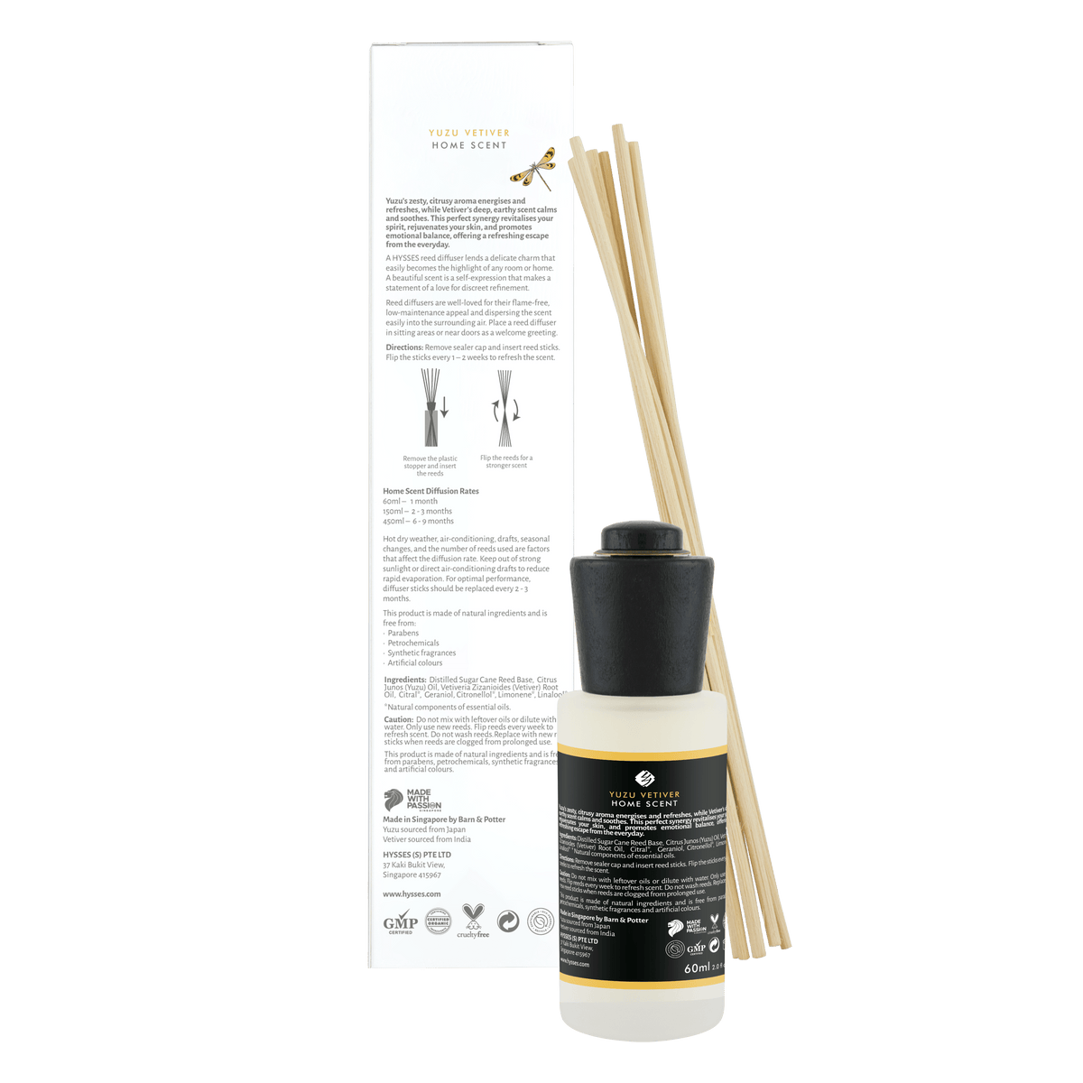 Hysses Malaysia Home Scents Home Scent Reed Diffuser Yuzu Vetiver