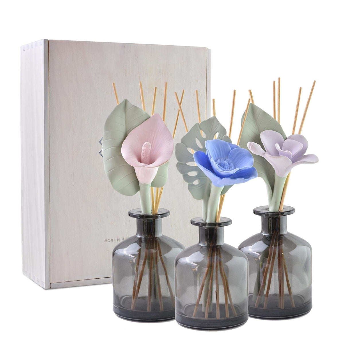 Hysses Home Scents Palmarosa Jasmine Moulin Botanic Diffuser (Cally Lily), Palmarosa Jasmine