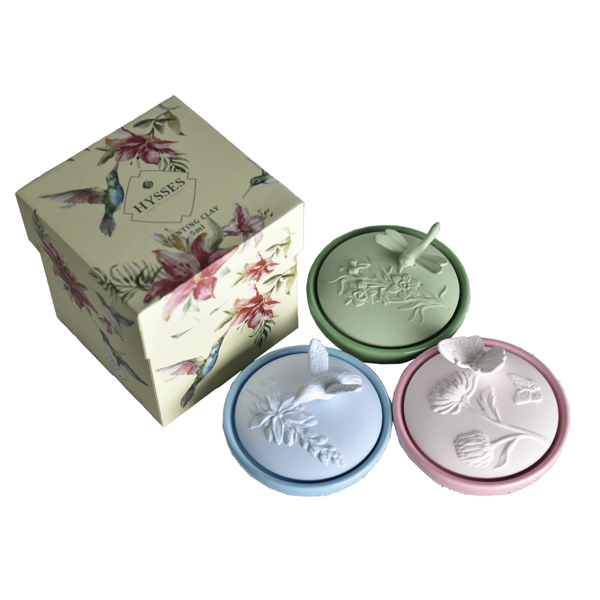 Hysses Home Scents Scenting Car Clay Bluejay, Plum Yuzu 5ml