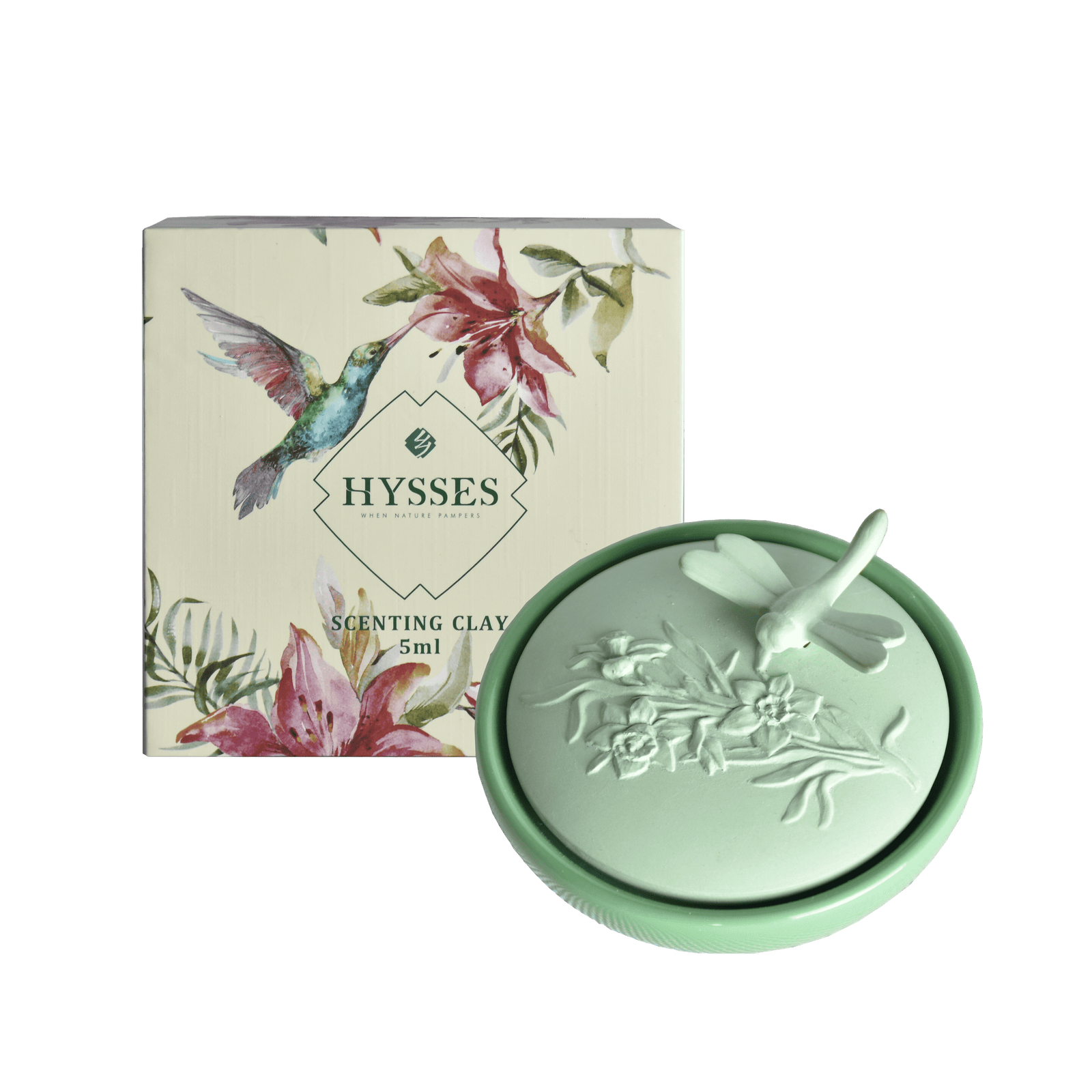 Hysses Home Scents Scenting Car Clay Emeraldfly, Lemongrass 5ml