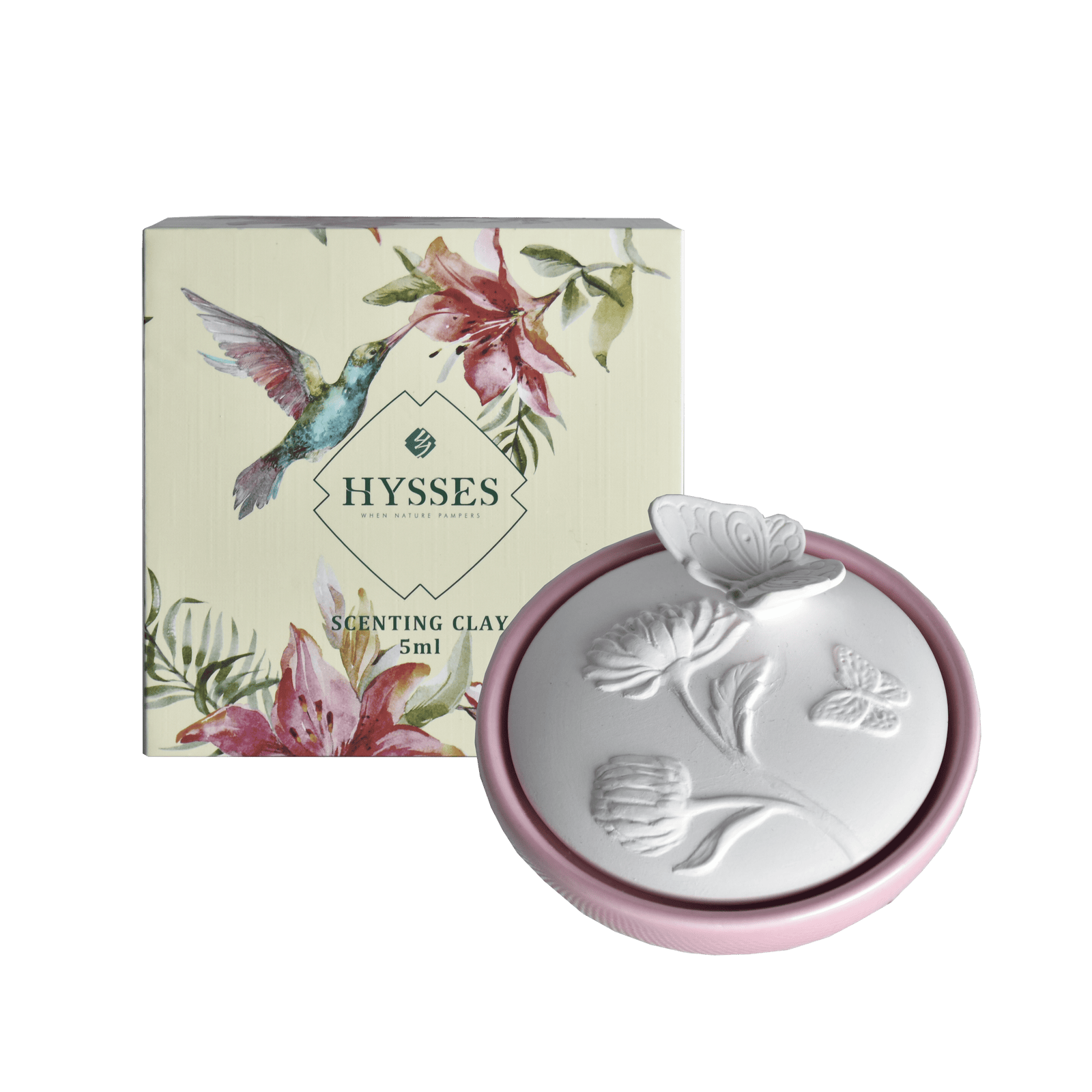 Hysses Home Scents Scenting Car Clay Pinkflutter, Palmarosa Jasmine 5ml
