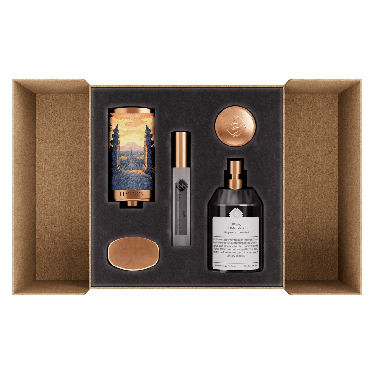 Hysses Malaysia Perfume Aroma Voyage Perfume Set, Java Indonesia