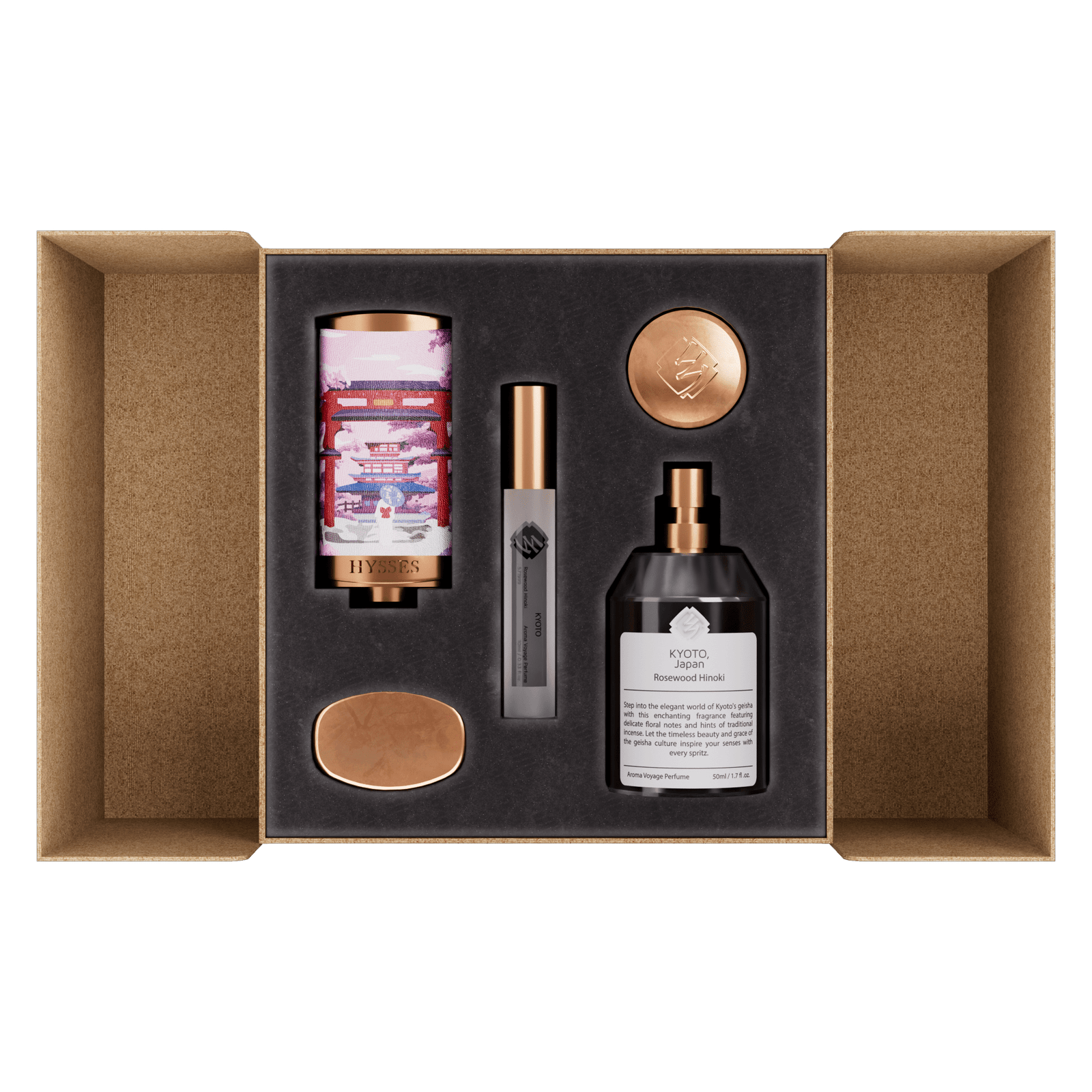 Hysses Malaysia Perfume Aroma Voyage Perfume Set, Kyoto Japan