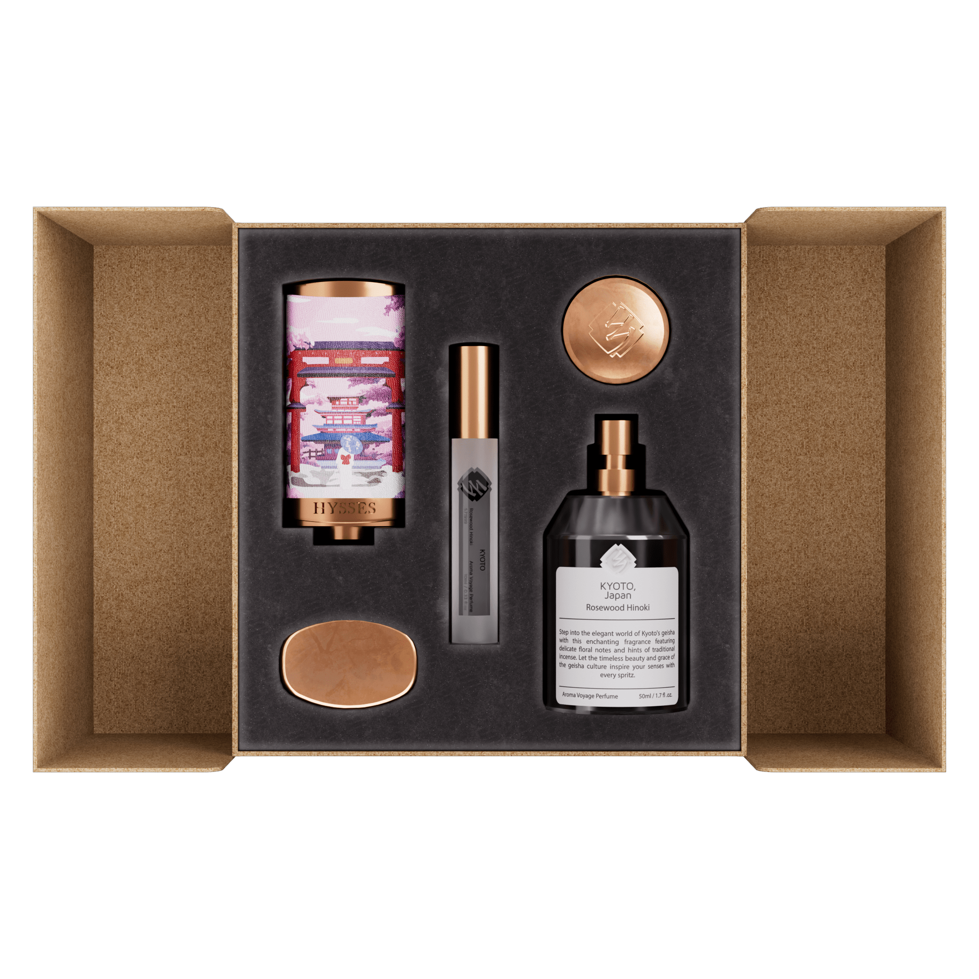 Hysses Malaysia Perfume Aroma Voyage Perfume Set, Kyoto Japan