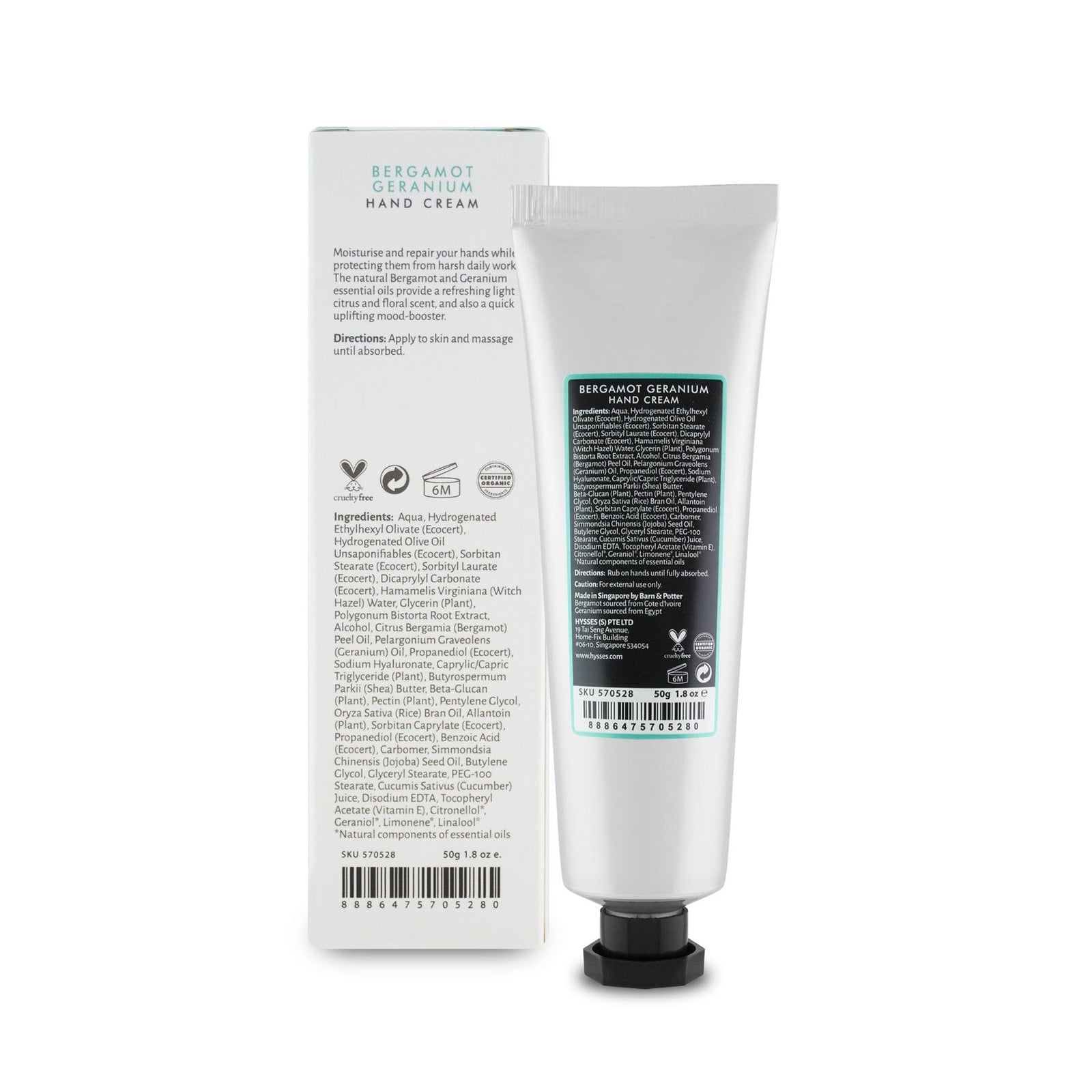 Hysses Body Care Hand Cream Bergamot Geranium