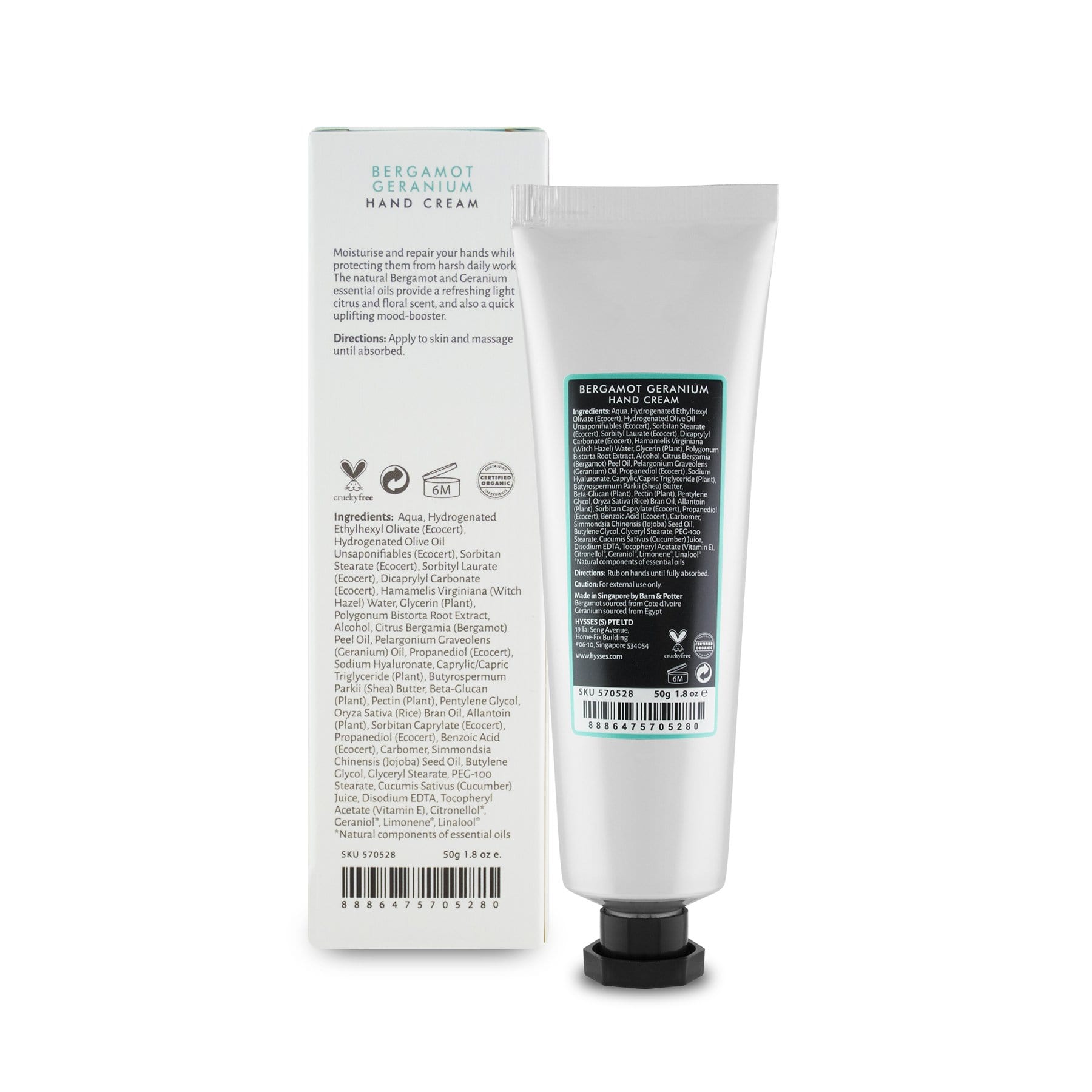 Hysses Body Care Hand Cream Bergamot Geranium