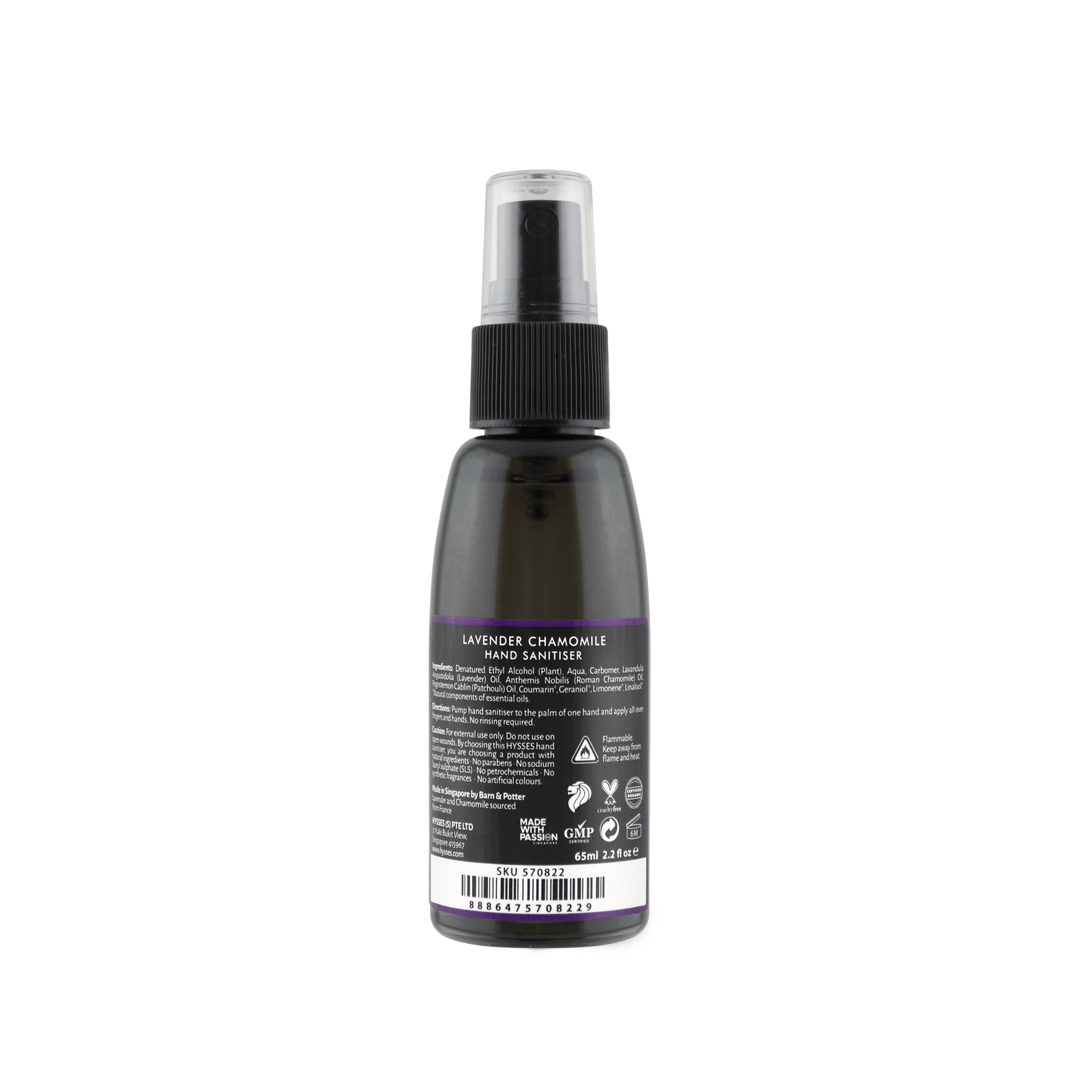 Hysses Body Care Hand Sanitiser Lavender Chamomile