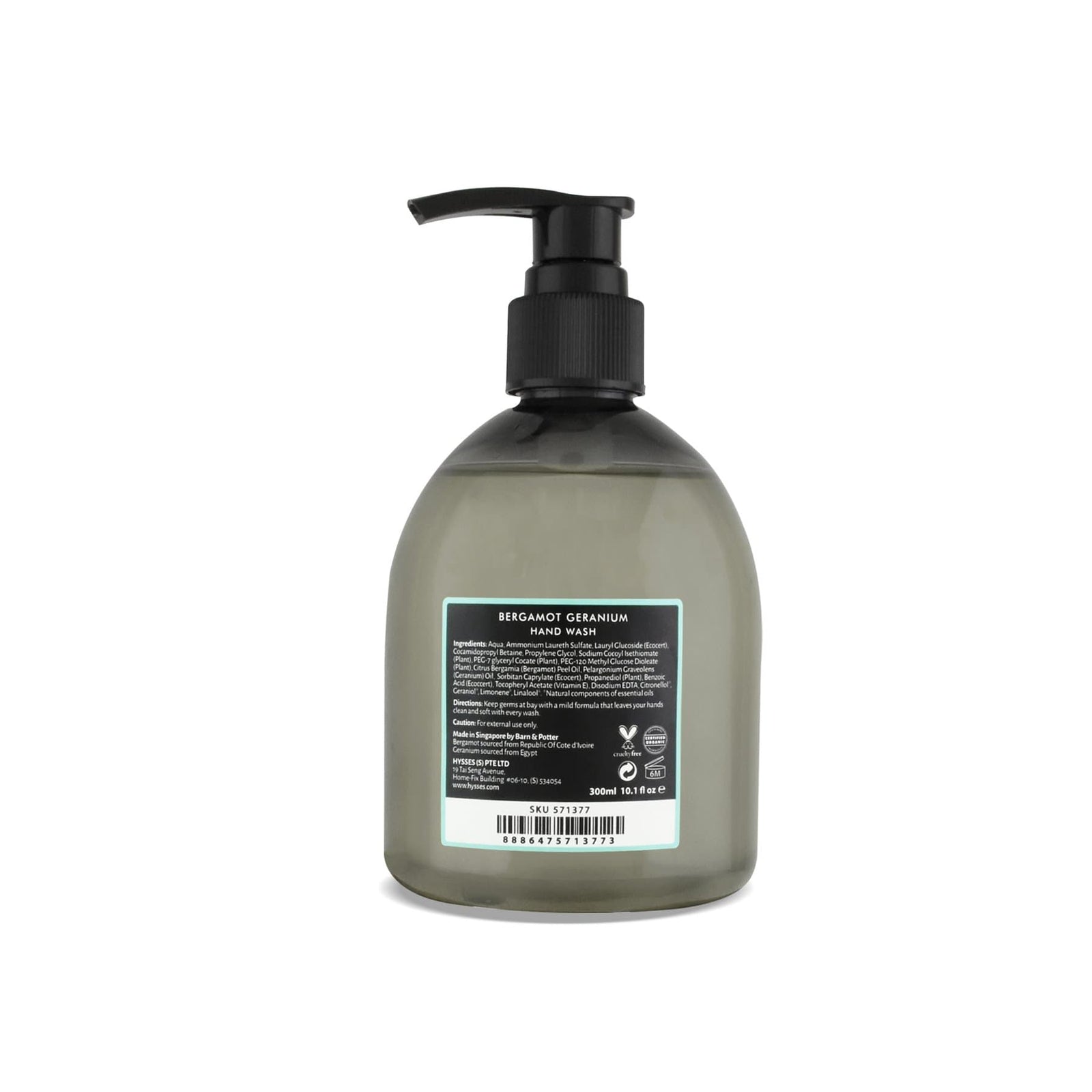 Hysses Body Care Hand Wash Bergamot Geranium
