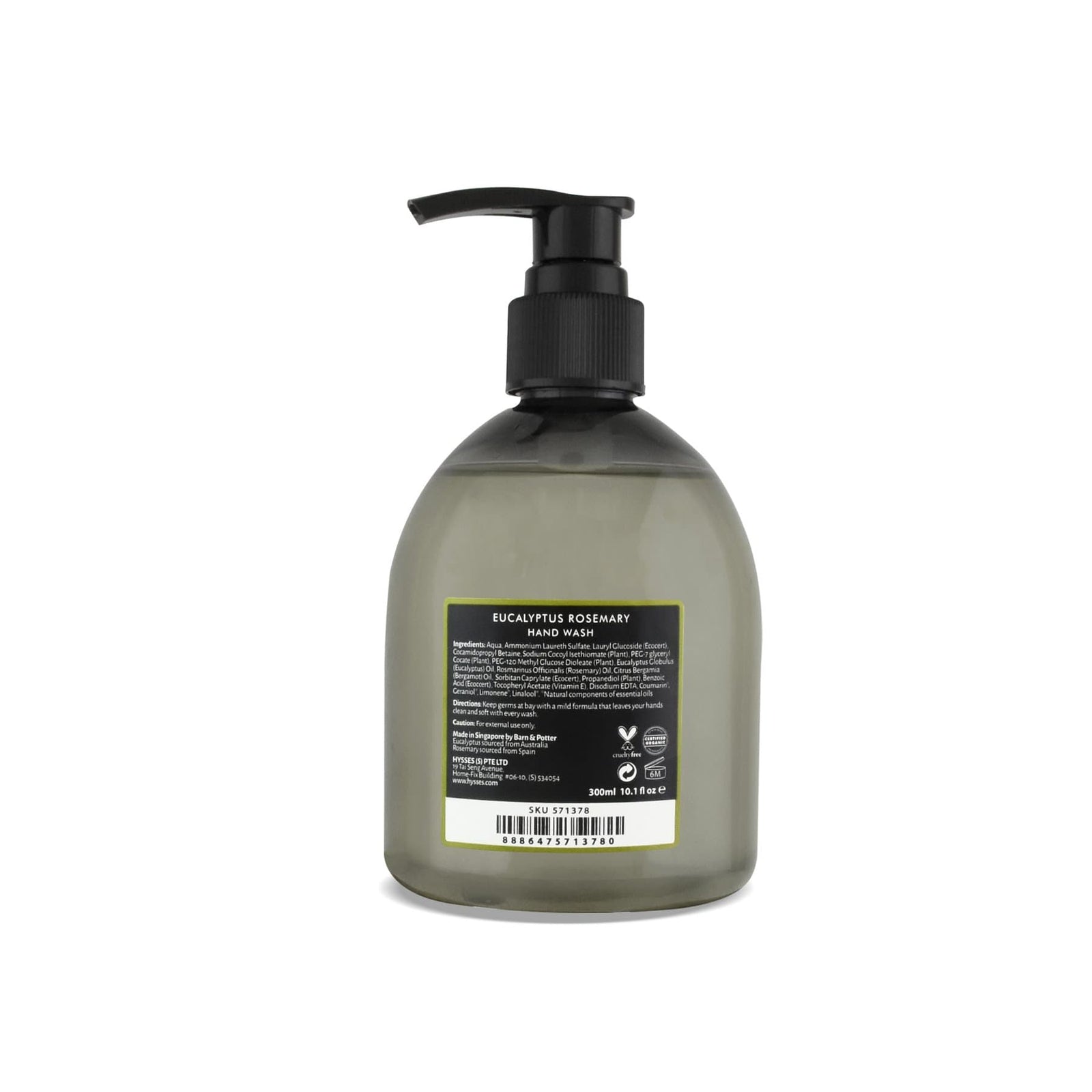 Hysses Body Care Hand Wash Eucalyptus Rosemary
