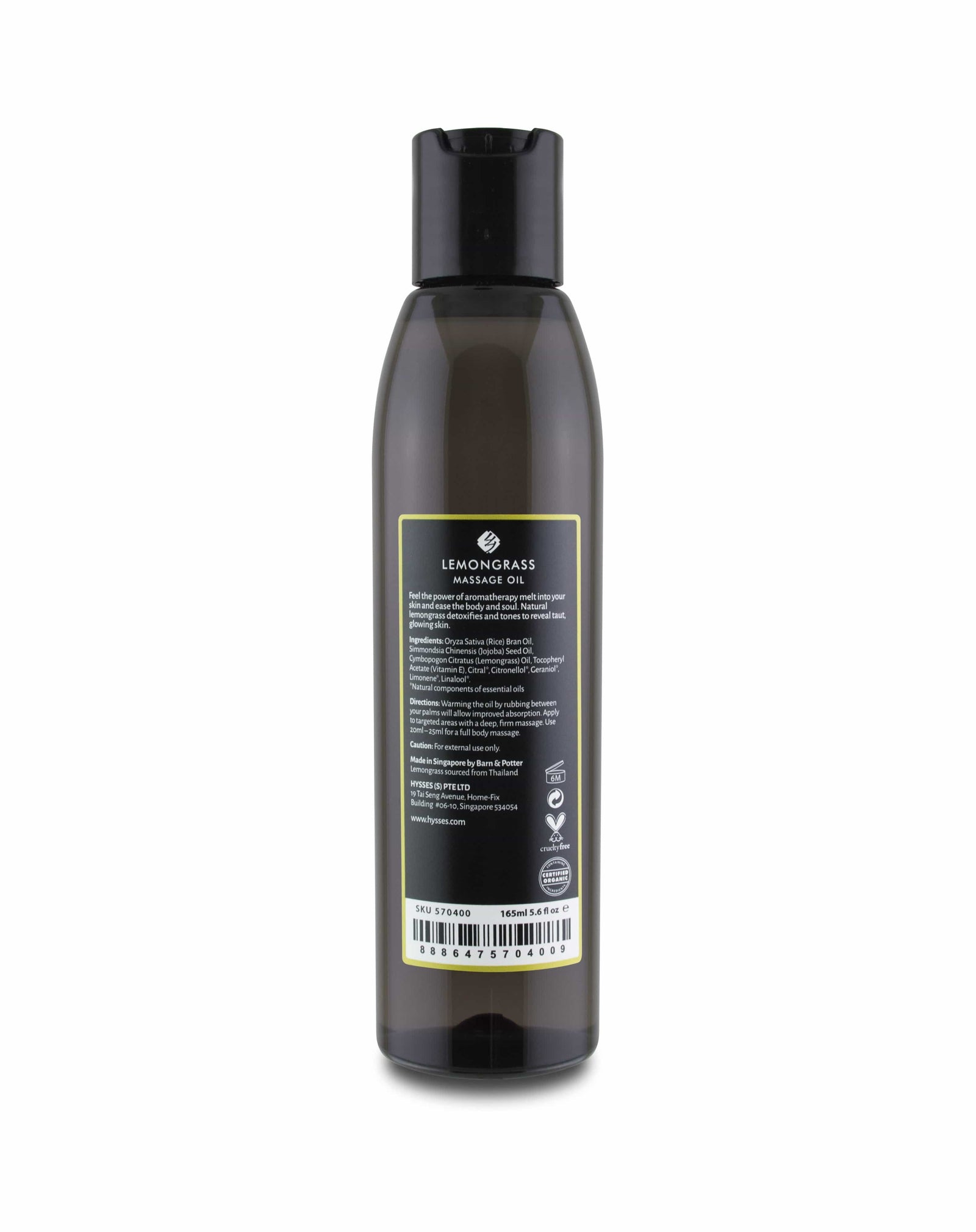 Hysses Body Care Massage Oil Lemongrass