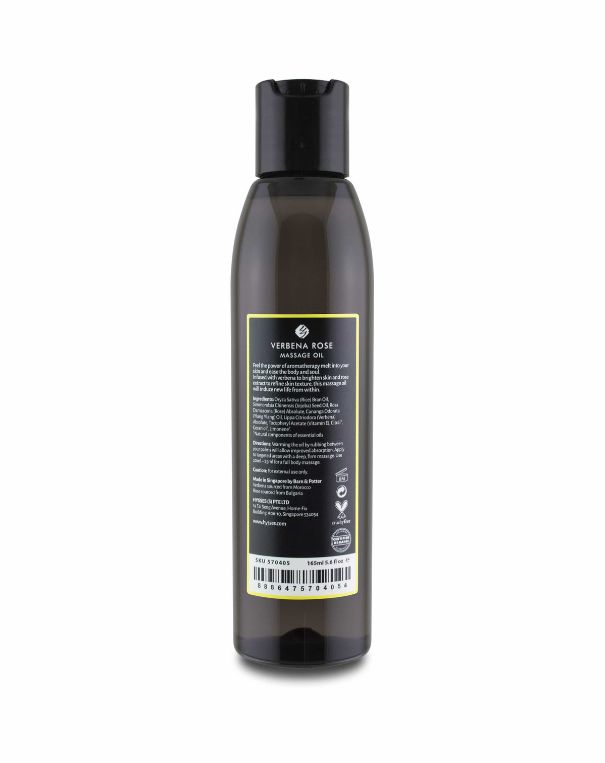 Hysses Body Care Massage Oil Verbena Rose