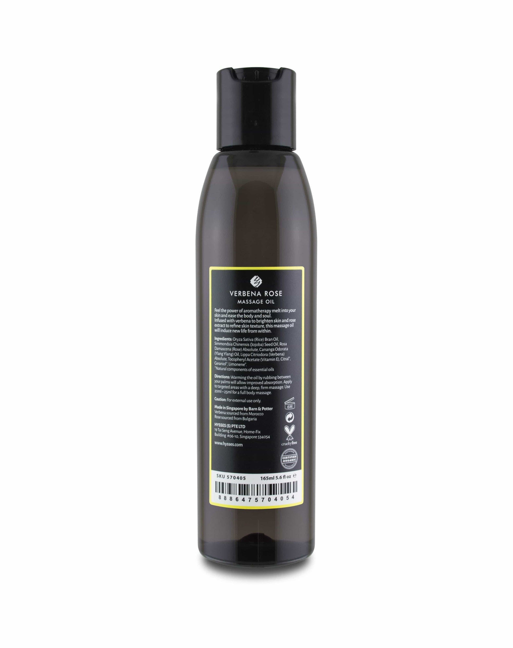 Hysses Body Care Massage Oil Verbena Rose