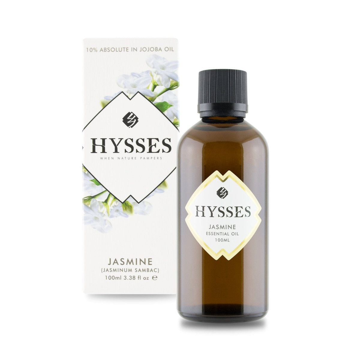 Hysses Essential Oil 100ml Essential Oil Jasmine (10% in Jojoba Oil)