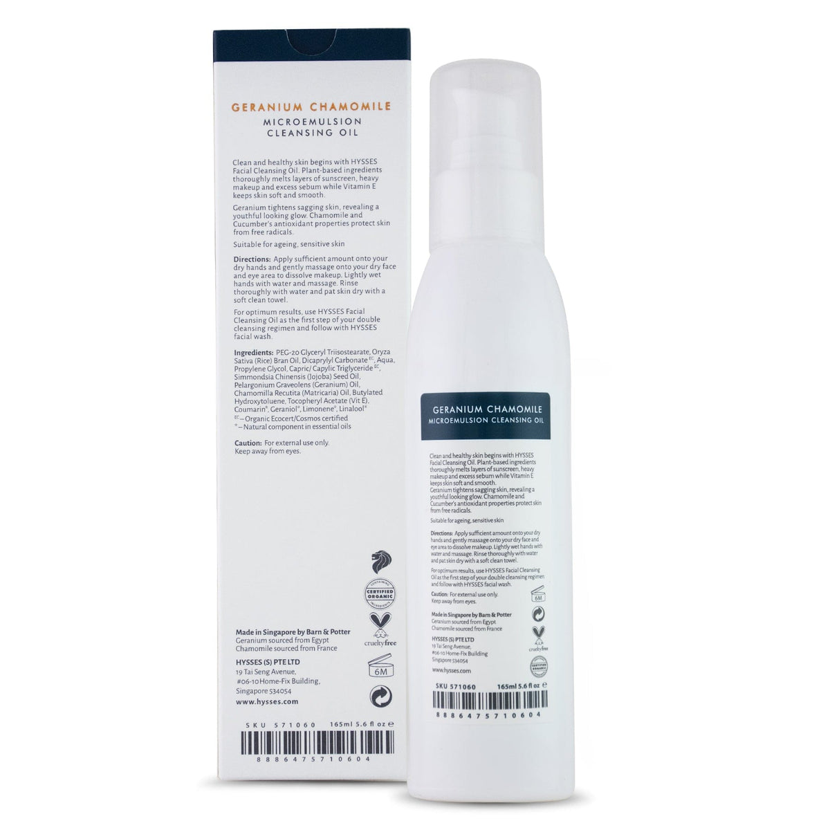 Hysses Face Care Facial Microemulsion Cleansing Oil Geranium Chamomile