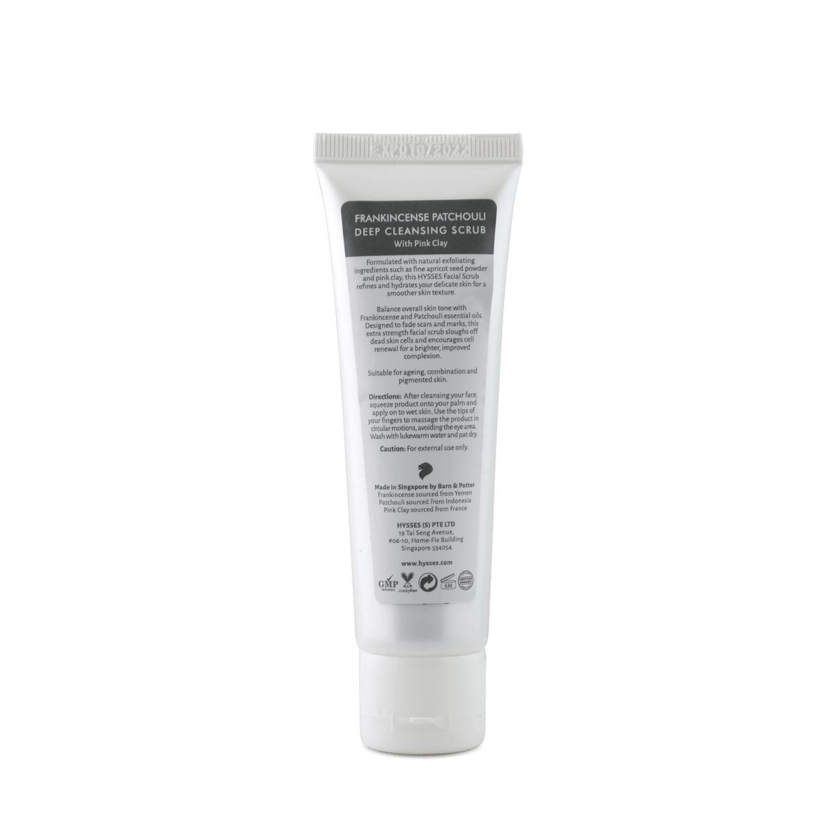 Hysses Face Care Facial Scrub Deep Cleansing  Frankincense Patchouli