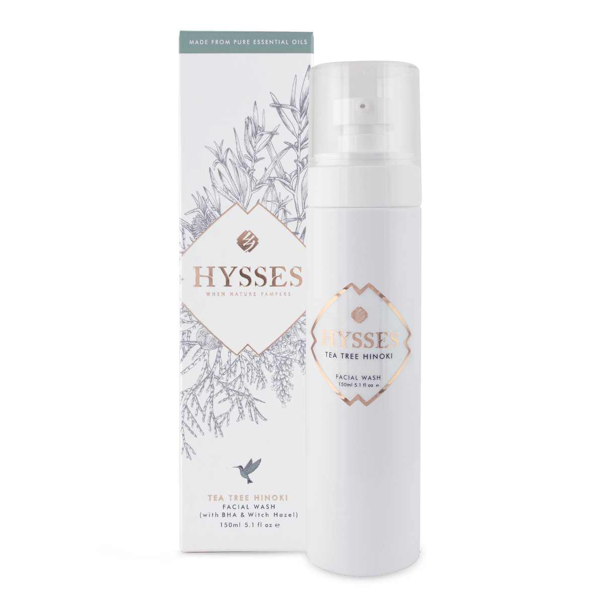 Hysses Face Care Facial Wash Tea Tree Hinoki