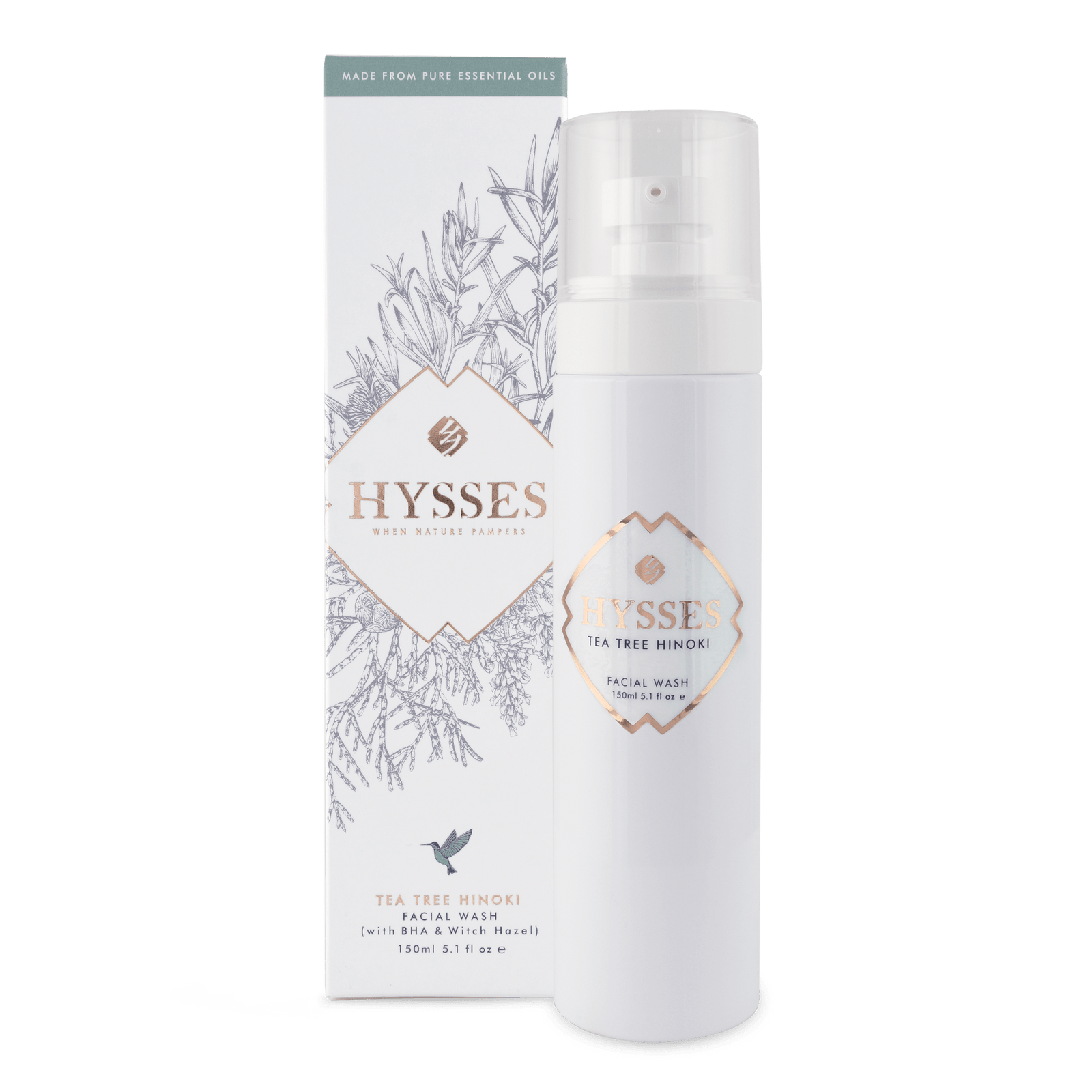 Hysses Face Care Facial Wash Tea Tree Hinoki