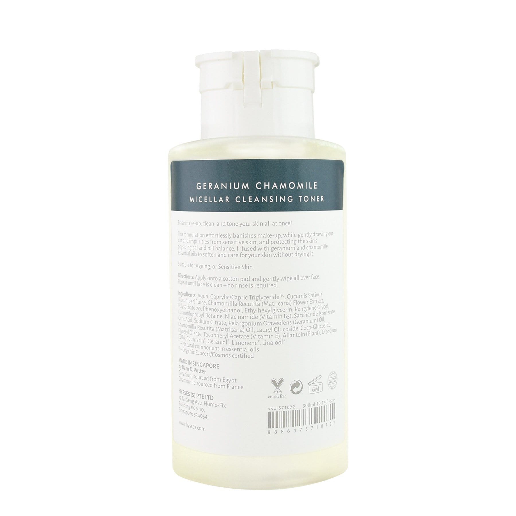 Hysses Face Care Micellar Cleansing Toner Geranium Chamomile