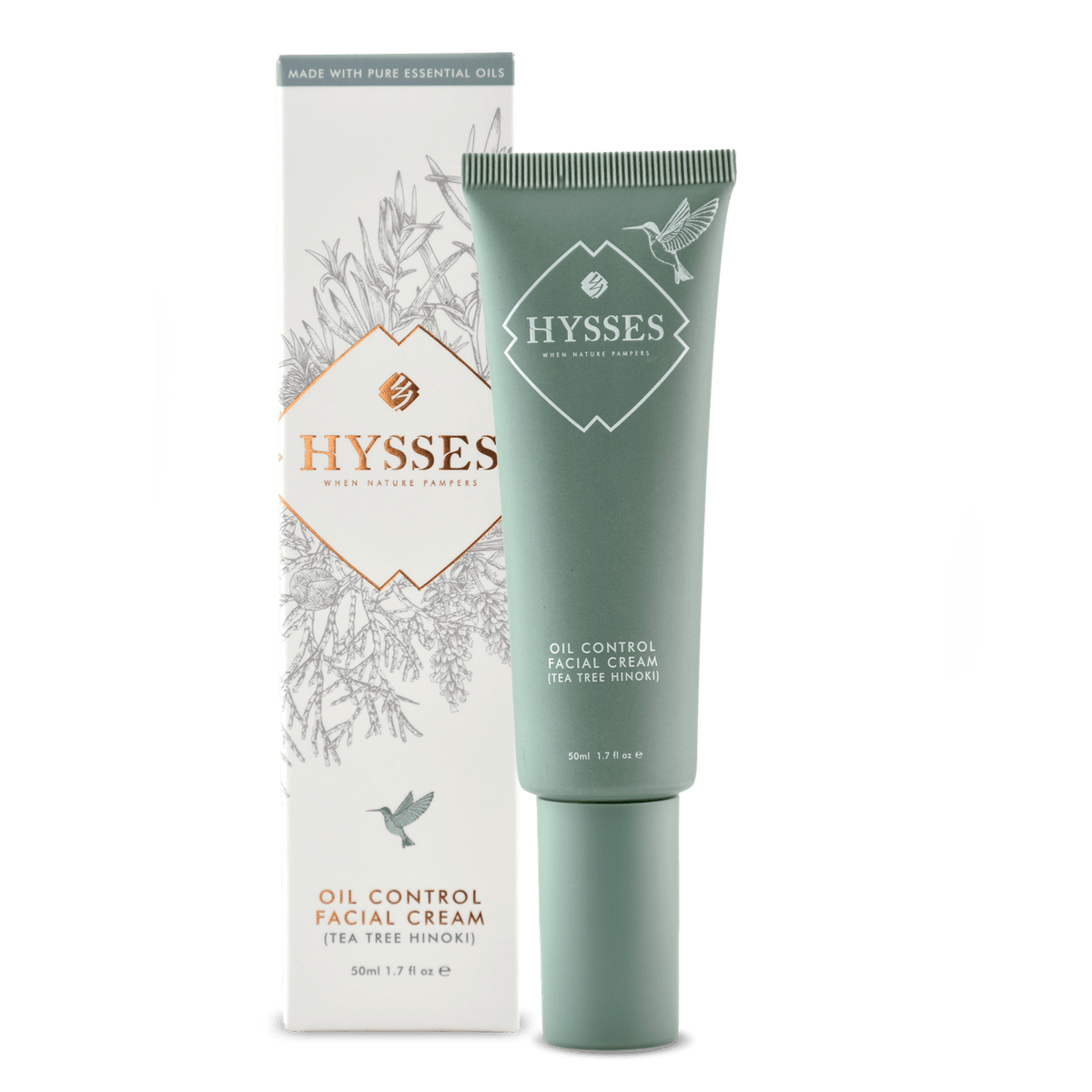 Hysses Face Care Oil Control Facial Cream Tea Tree Hinoki