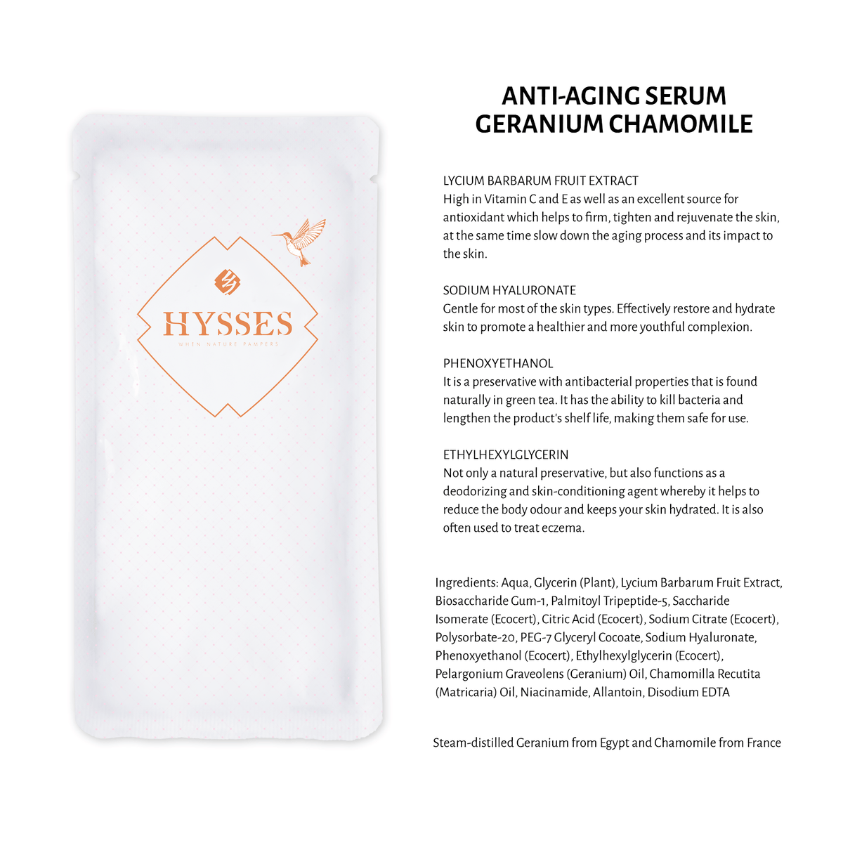 Hysses Face Care Geranium Chamomile Pick & Mix Modeling Rubber Mask (Sandalwood Powder)