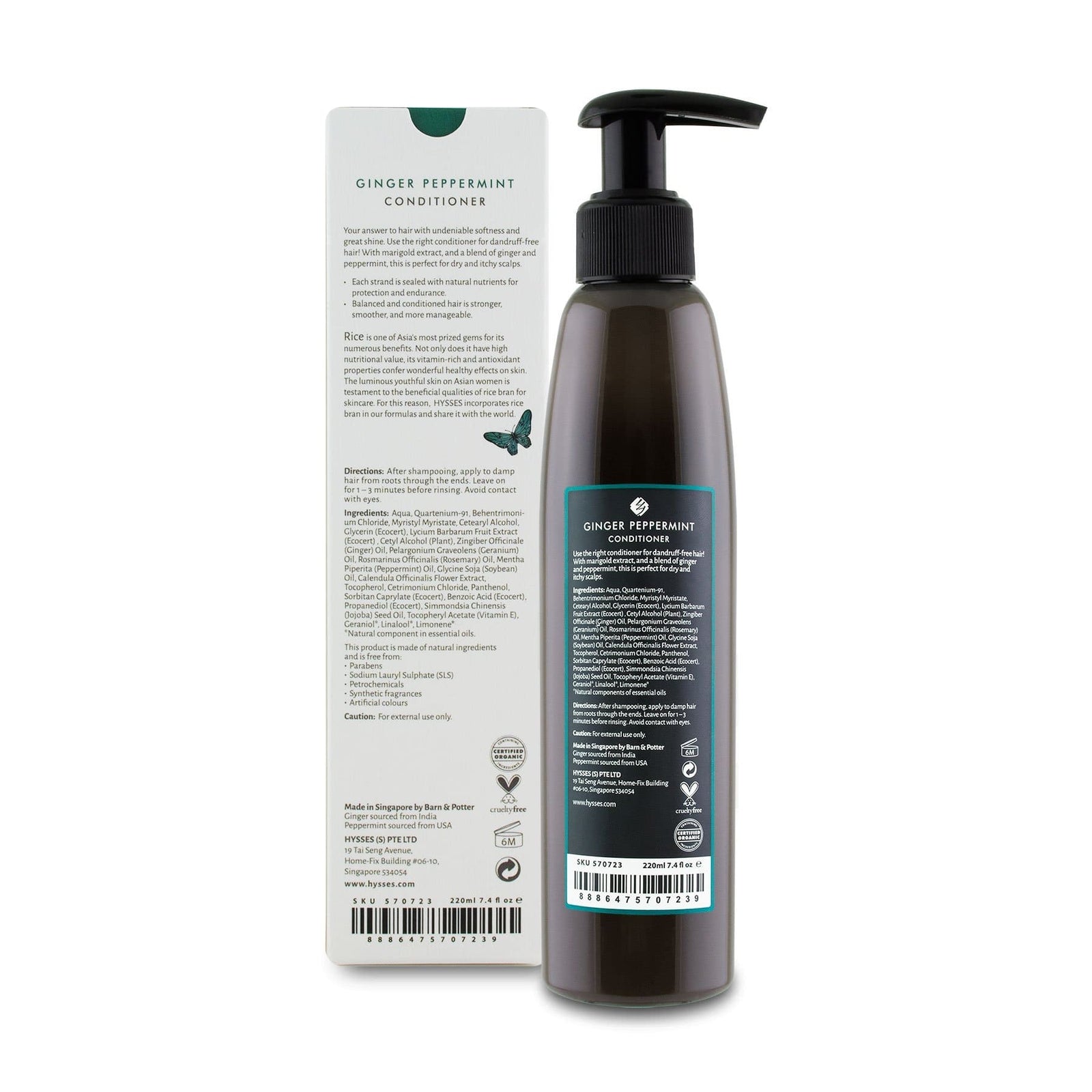 Hysses Hair Care 220ml Conditioner Ginger Peppermint