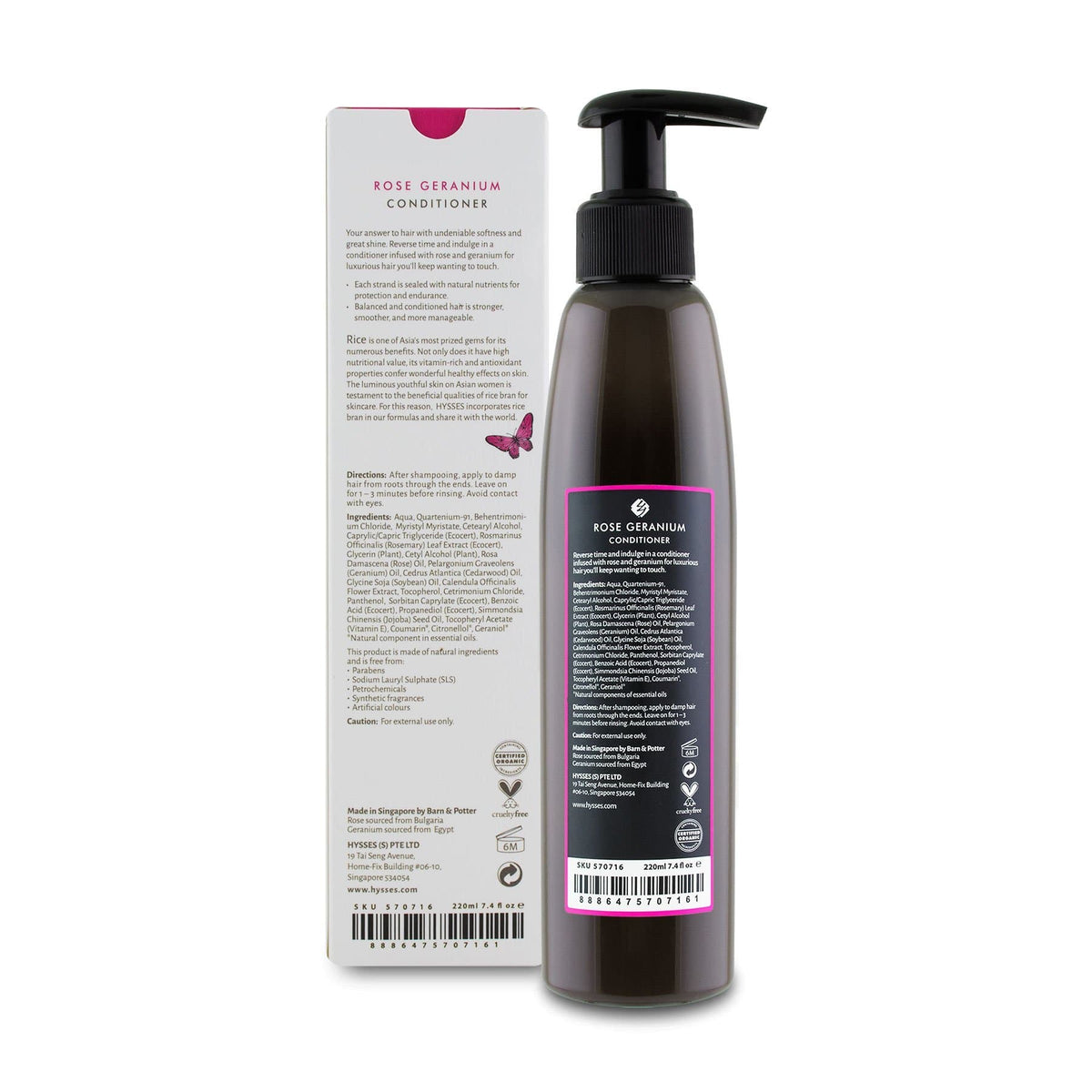 Hysses Hair Care Conditioner Rose Geranium