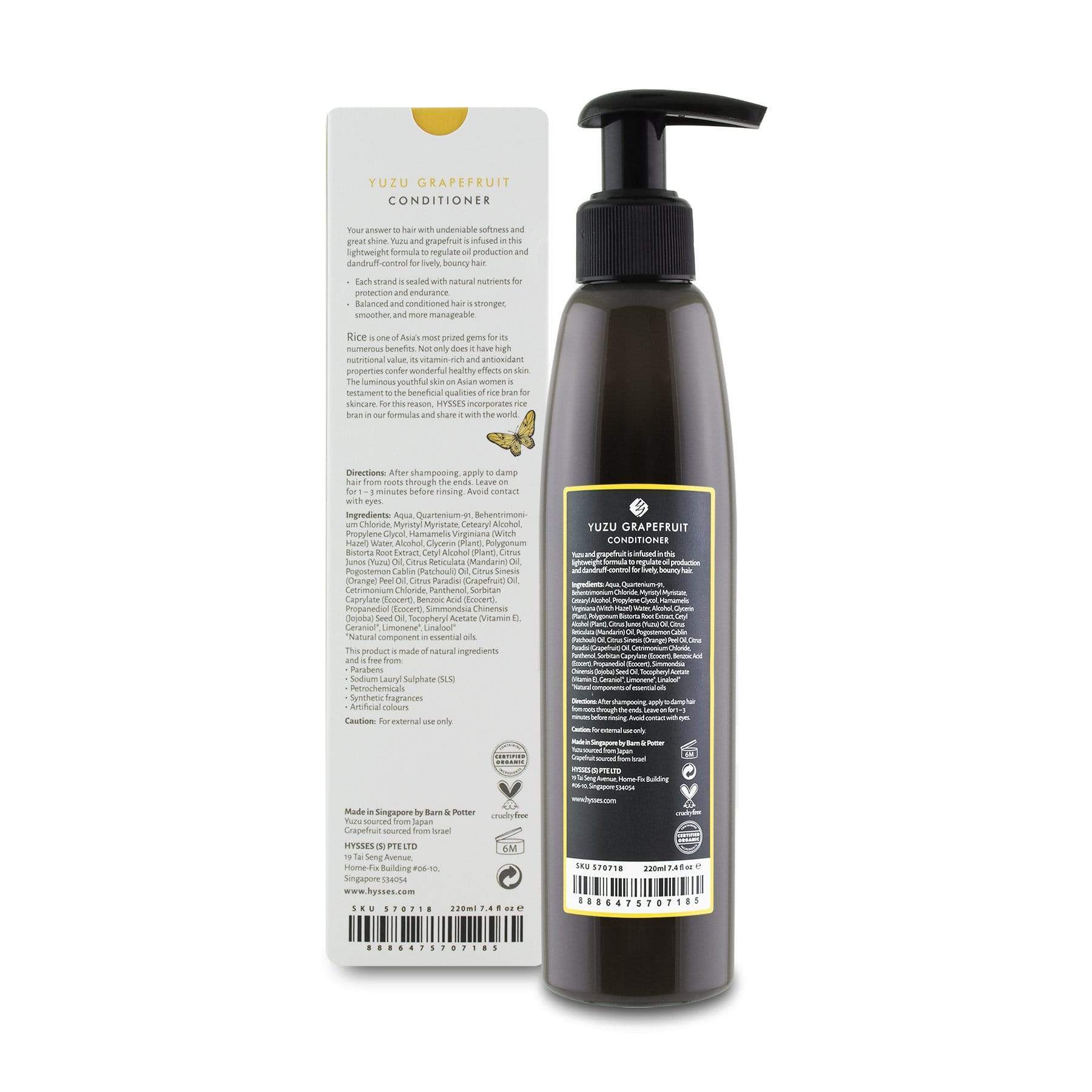 Hysses Hair Care 220ml Conditioner Yuzu Grapefruit