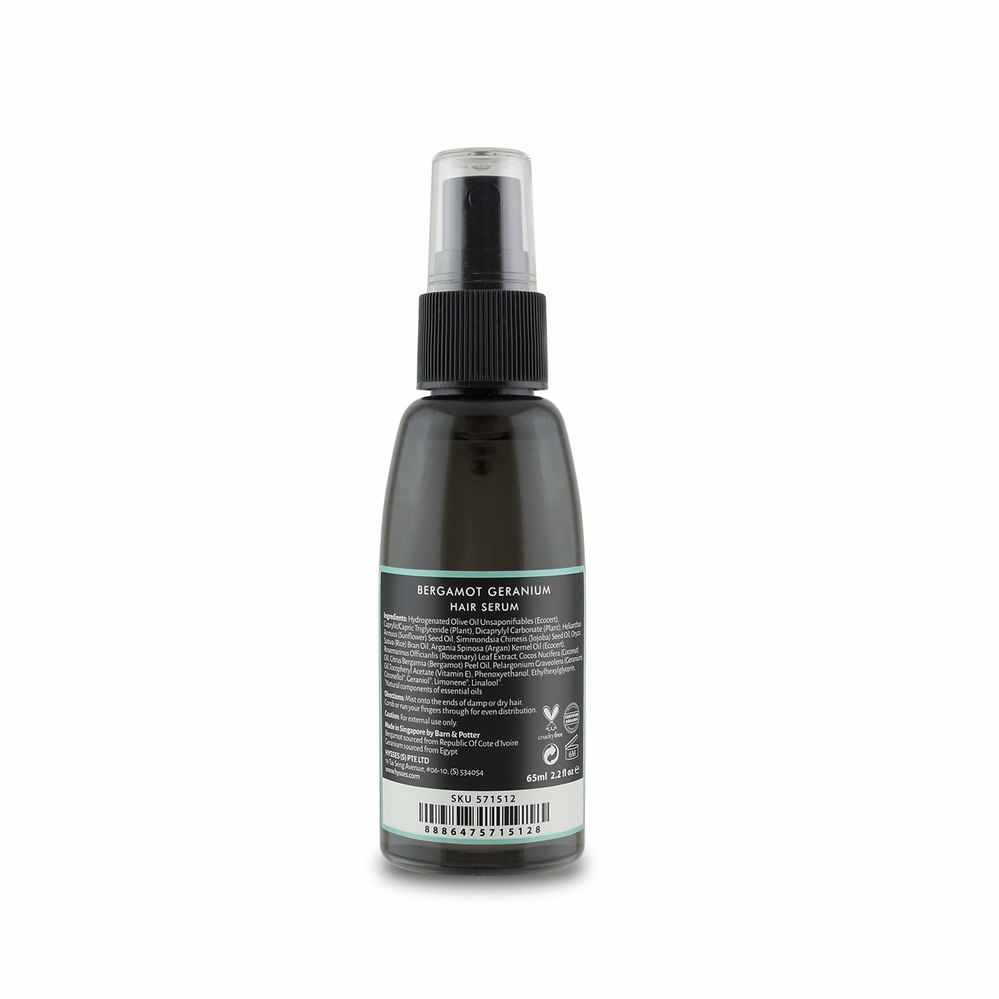 Hysses Hair Care Hair Serum Bergamot Geranium