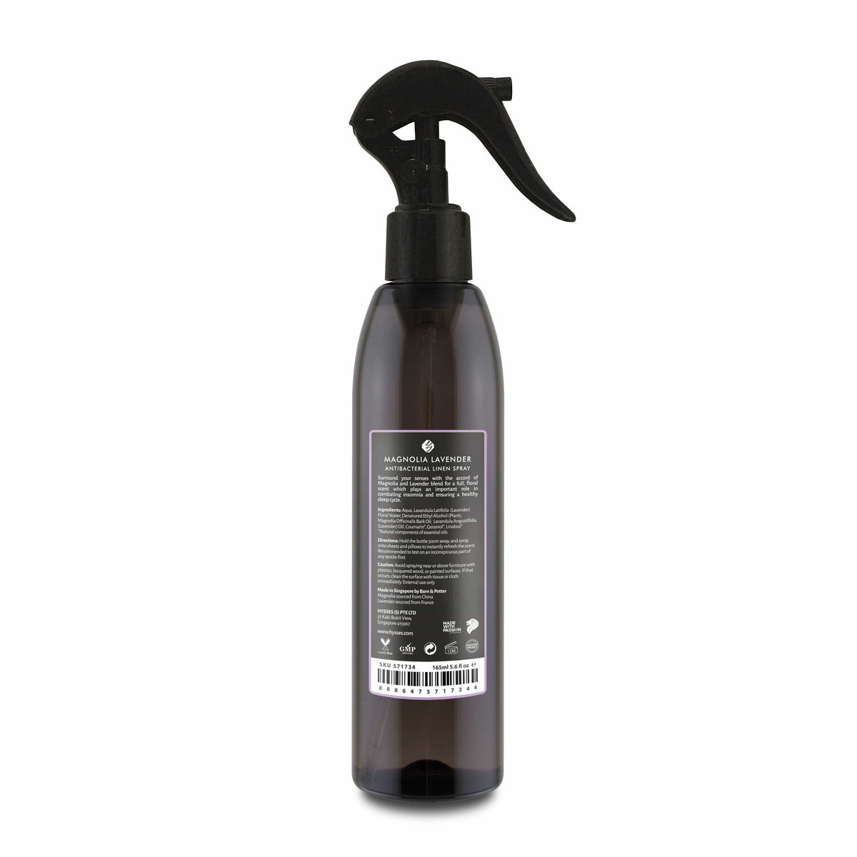 Hysses Home Scents Antibacterial Linen Spray, Magnolia Lavender