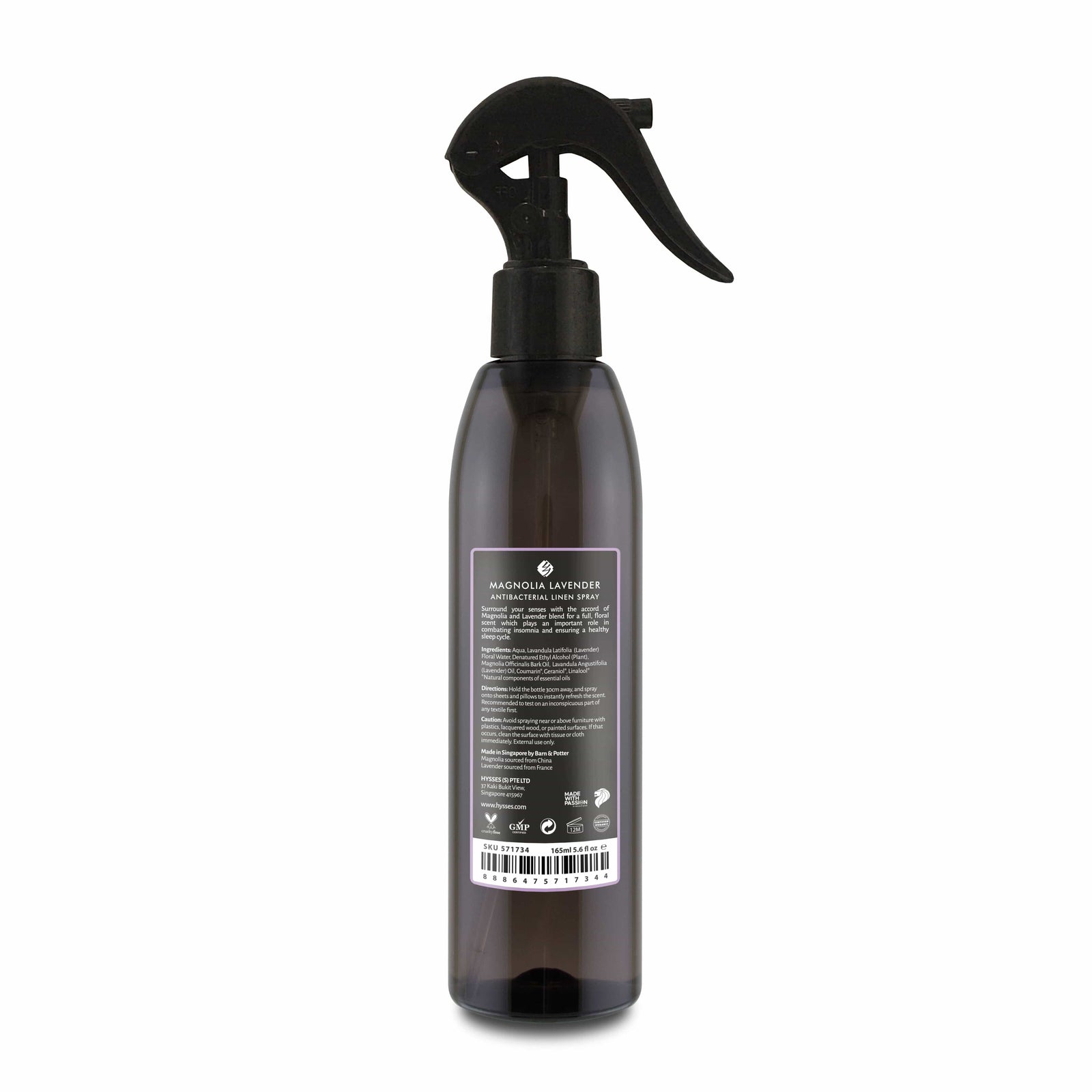 Hysses Home Scents Antibacterial Linen Spray, Magnolia Lavender