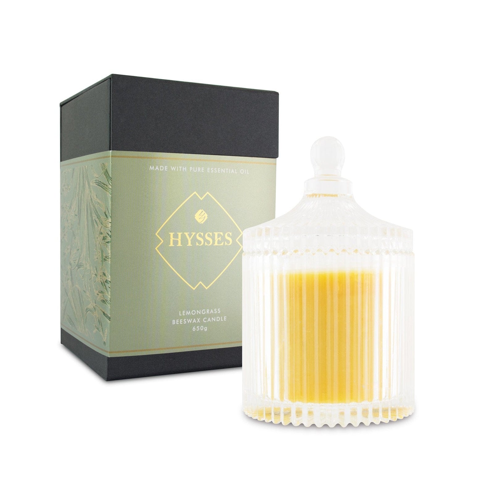 Hysses Home Scents 100g Beeswax Candle Lemongrass