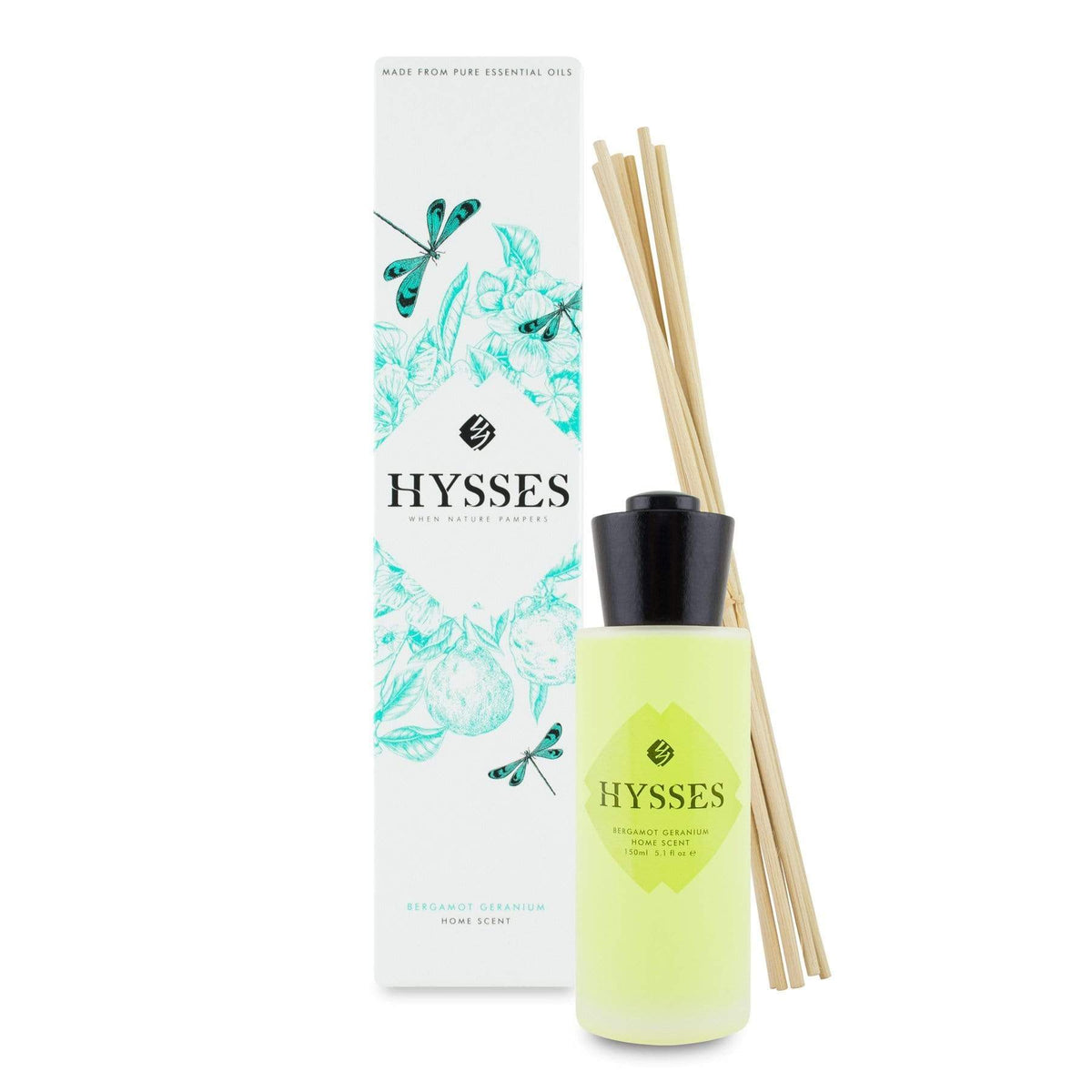 Hysses Home Scents 150ml Home Scent Reed Diffuser Bergamot Geranium