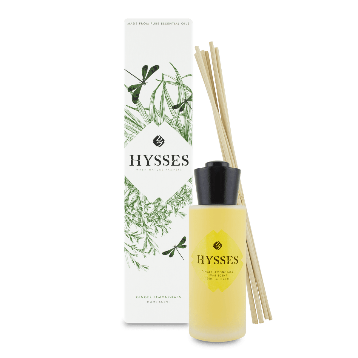 Hysses Home Scents Home Scent Reed Diffuser Ginger Lemongrass, 150ml